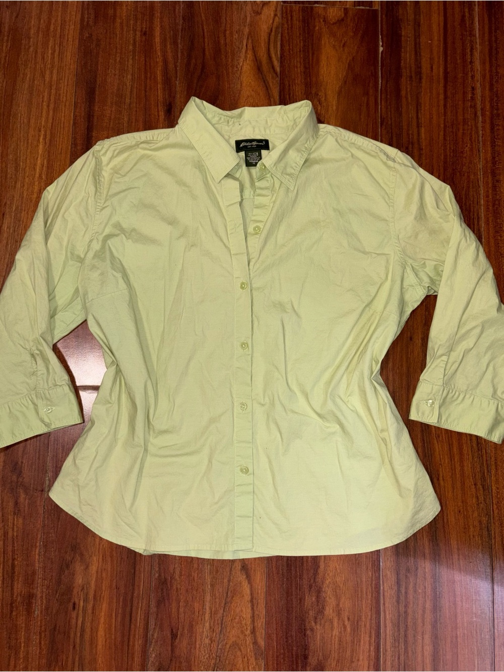 Eddie Bauer Pale Lime Button-Down Women's Shirt